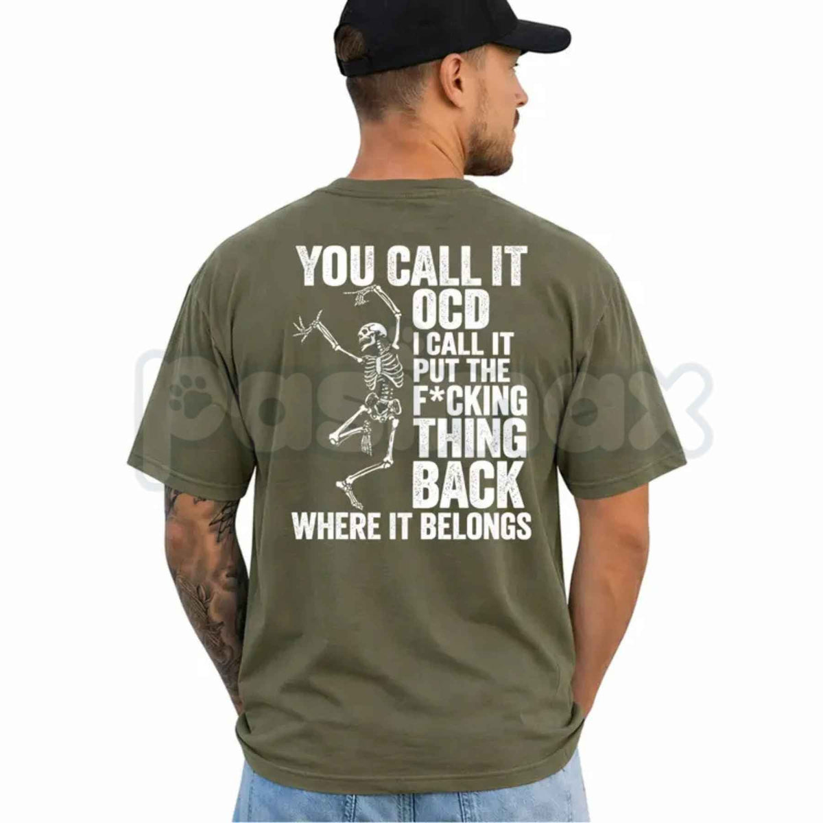 You Call It OCD Dancing Skeleton T-Shirt – Funny Dark Humor Sarcastic Graphic Tee