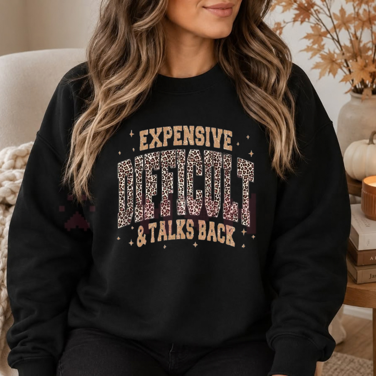 Sassy Animal Print Sarcasm Pullover – Leopard Pattern Funny Mom Statement Sweatshirt