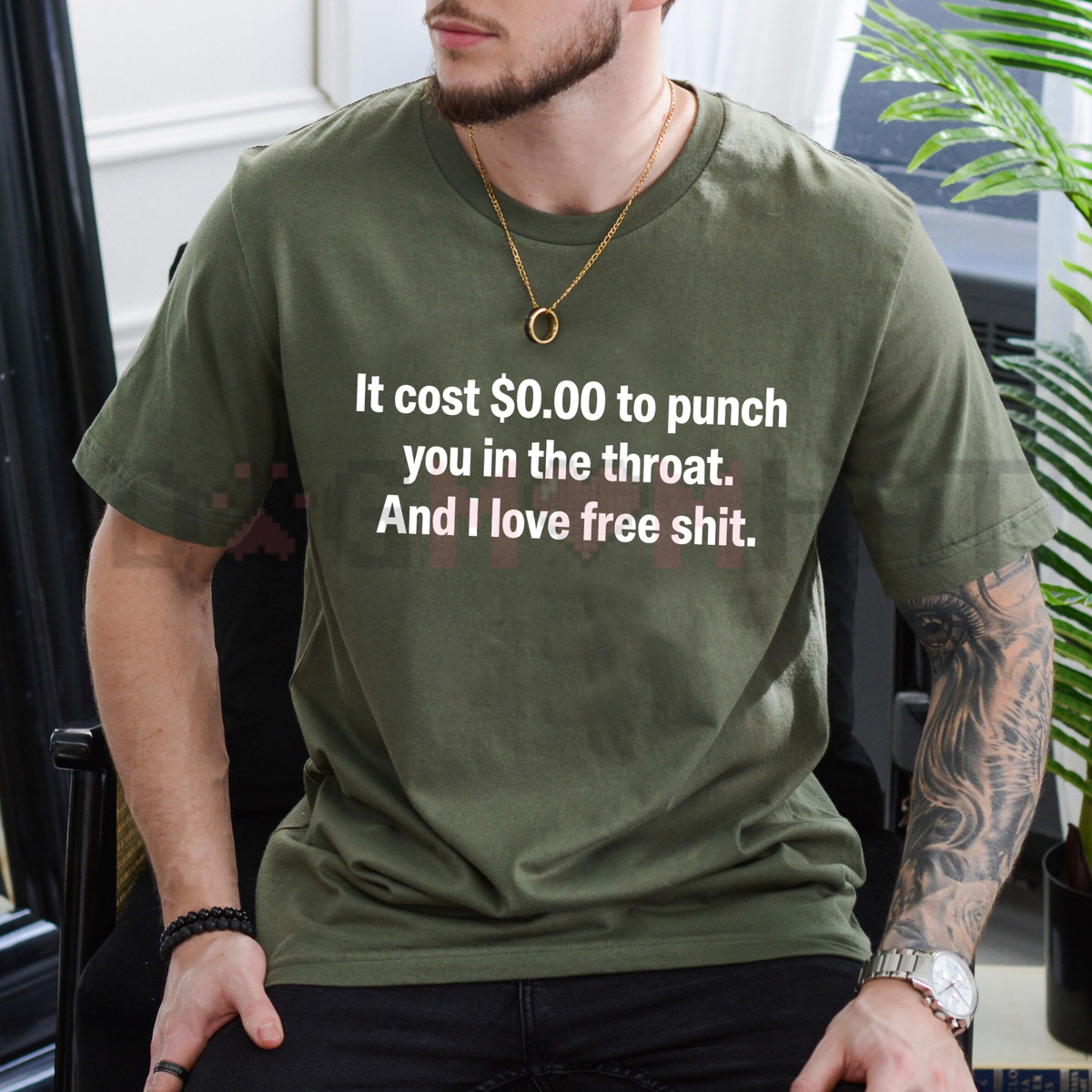 Complimentary Chaos Tee – Funny I Love Free Stuff Sarcastic Quote Shirt