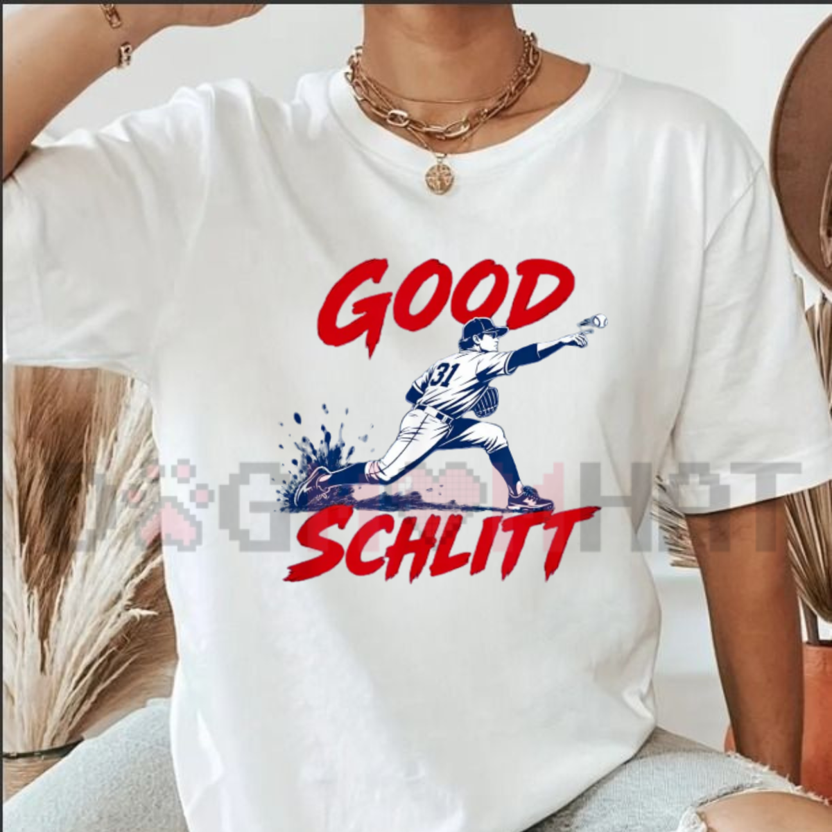 Rookie Pitcher Number 31 Good Schlitt Baseball Fan Graphic T-Shirt
