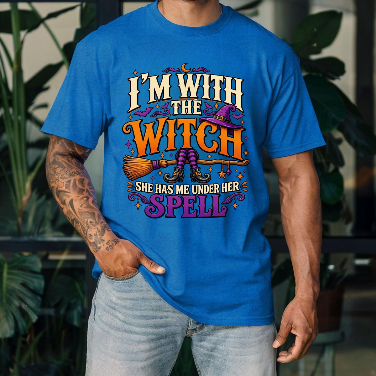 "I’m With The Witch" Halloween Graphic T-Shirt