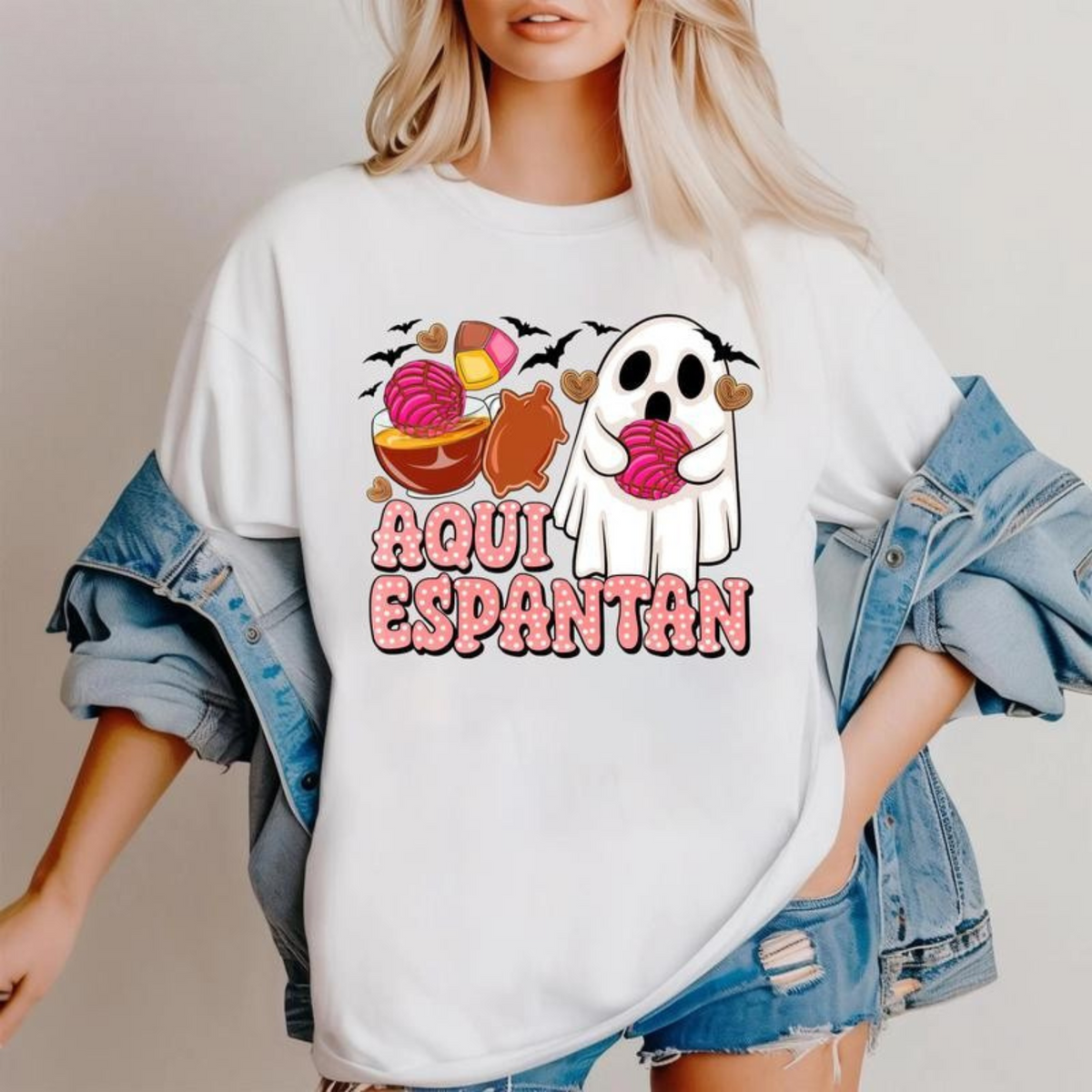 Cute Ghost "Boo" Halloween Shirt - "Drinking Mexican" Spooky Season Tee ver 2