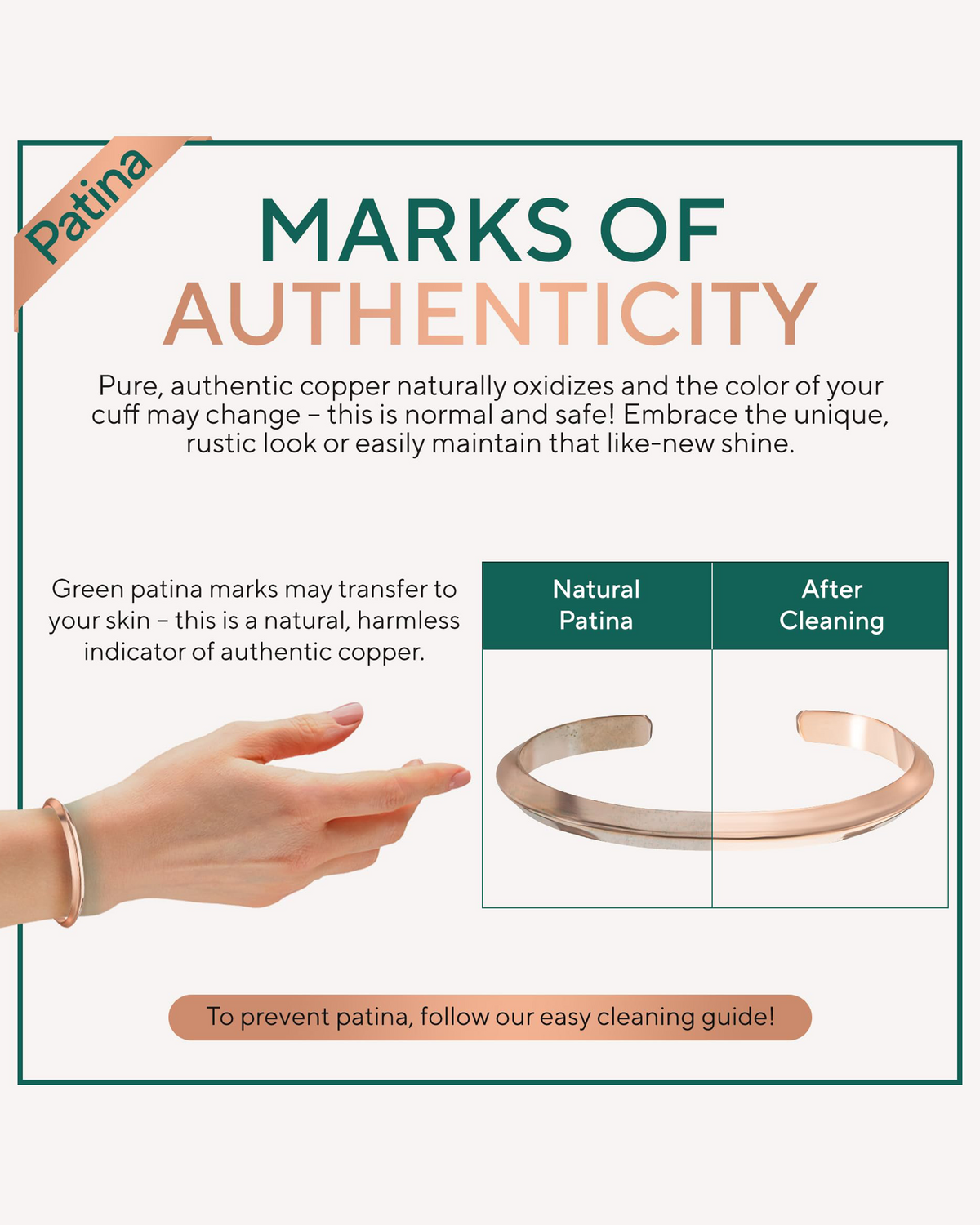 Pure Copper Cuff Bracelet – Prism
