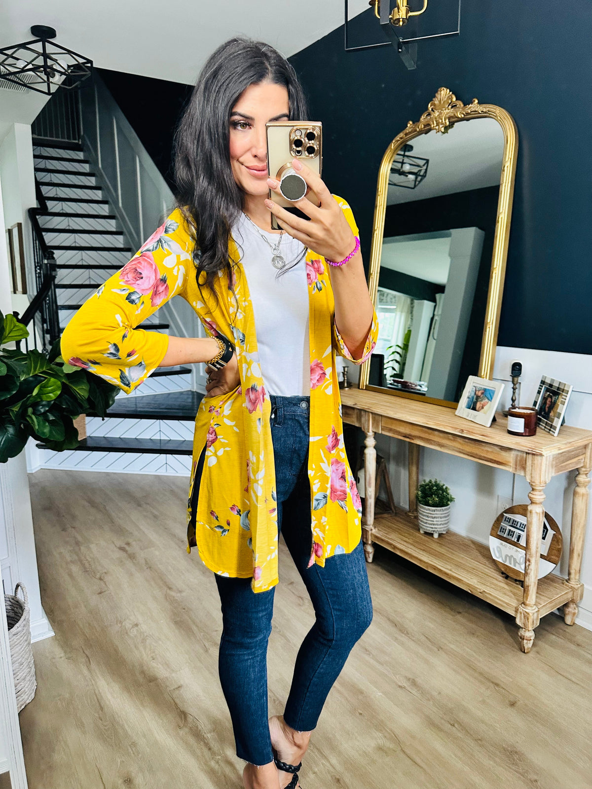 Grow As You Go Floral Cardigan