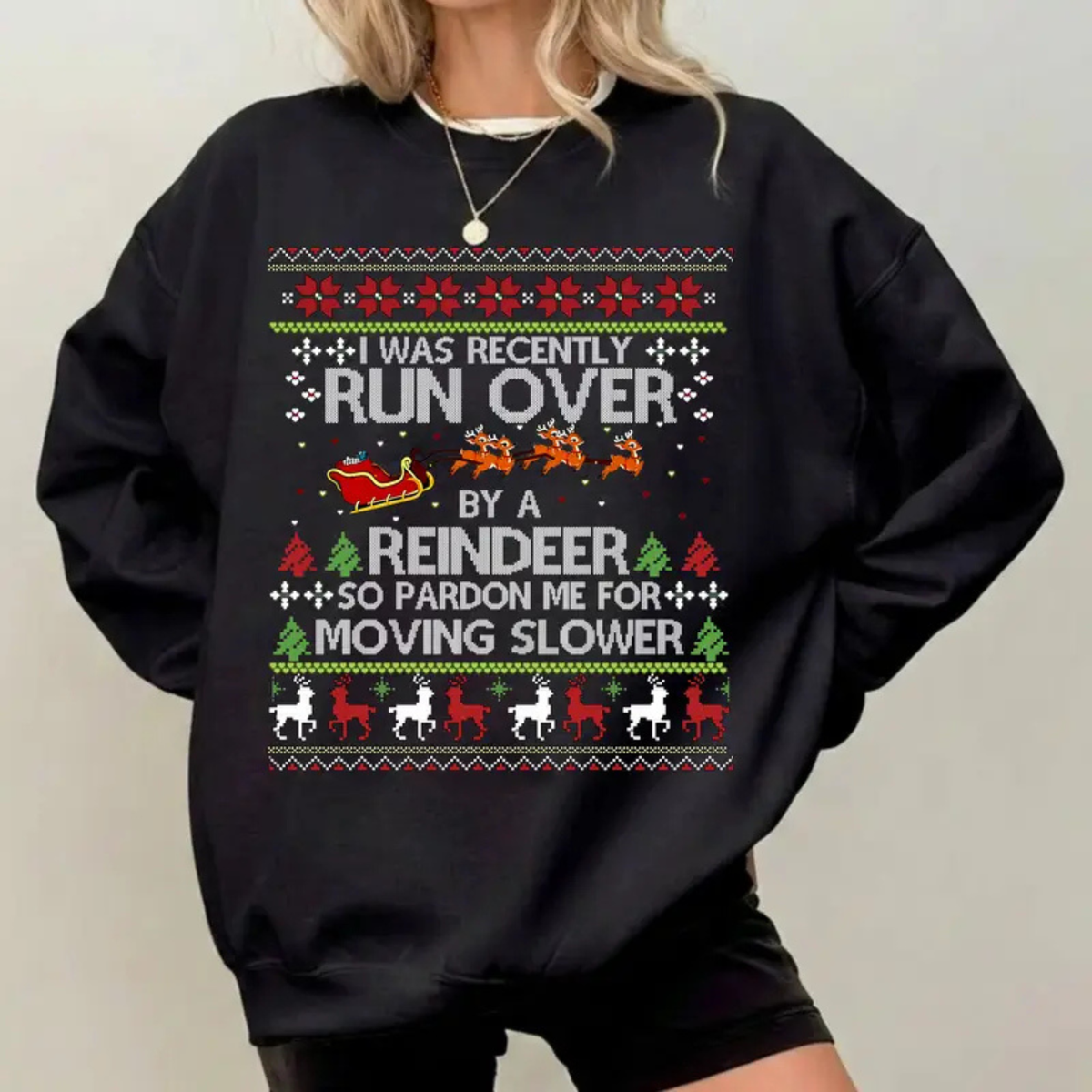 "Most Likely To Get Run Over By A Reindeer" Funny Christmas T-Shirt