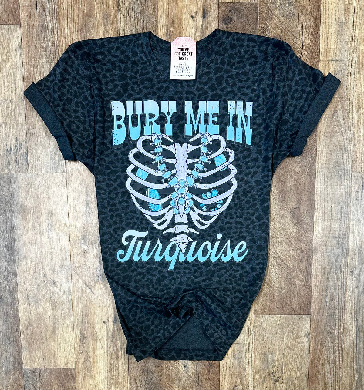 Leopard Bury Me In Turquoise | Wild West Graphic T-Shirt