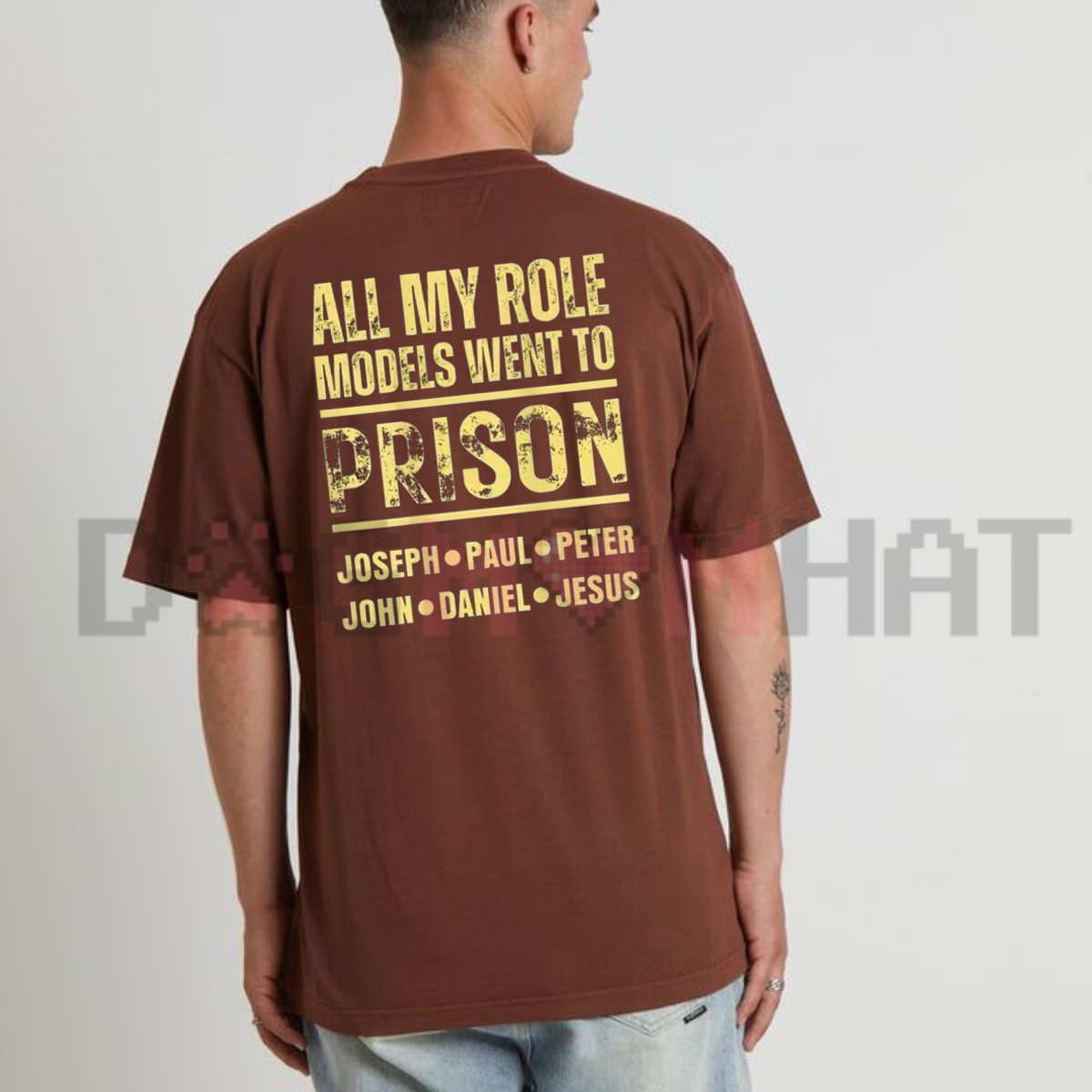 All My Role Models Went To Prison Back Print Graphic T-Shirt