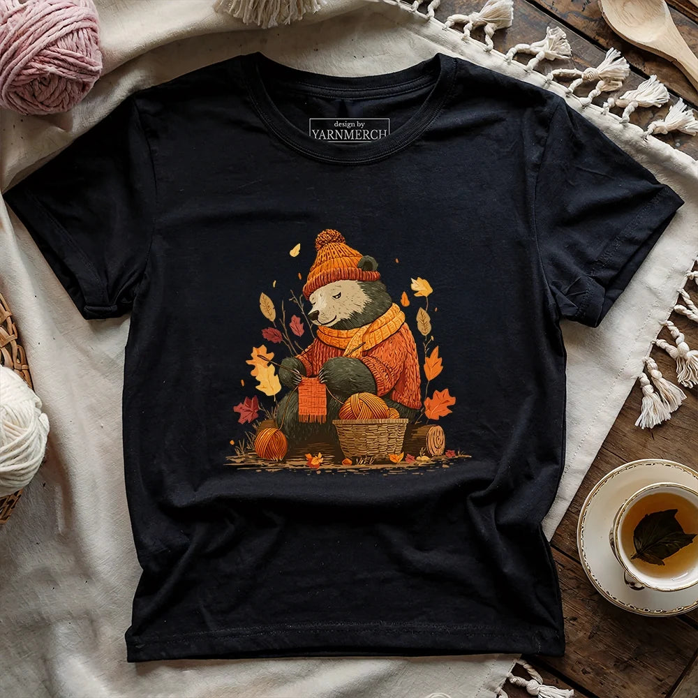Bear Knitting T-shirt