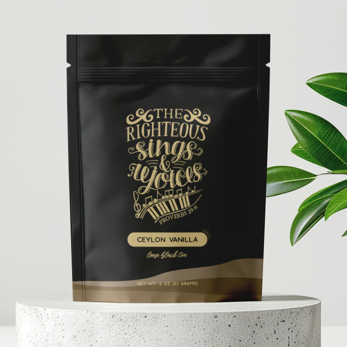 Bible Verse Tea "The Righteous Sings And Rejoices"