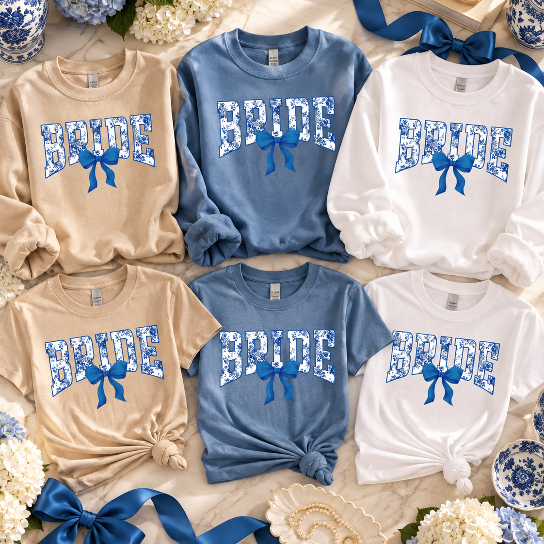 Floral BRIDE Tee or Sweatshirt