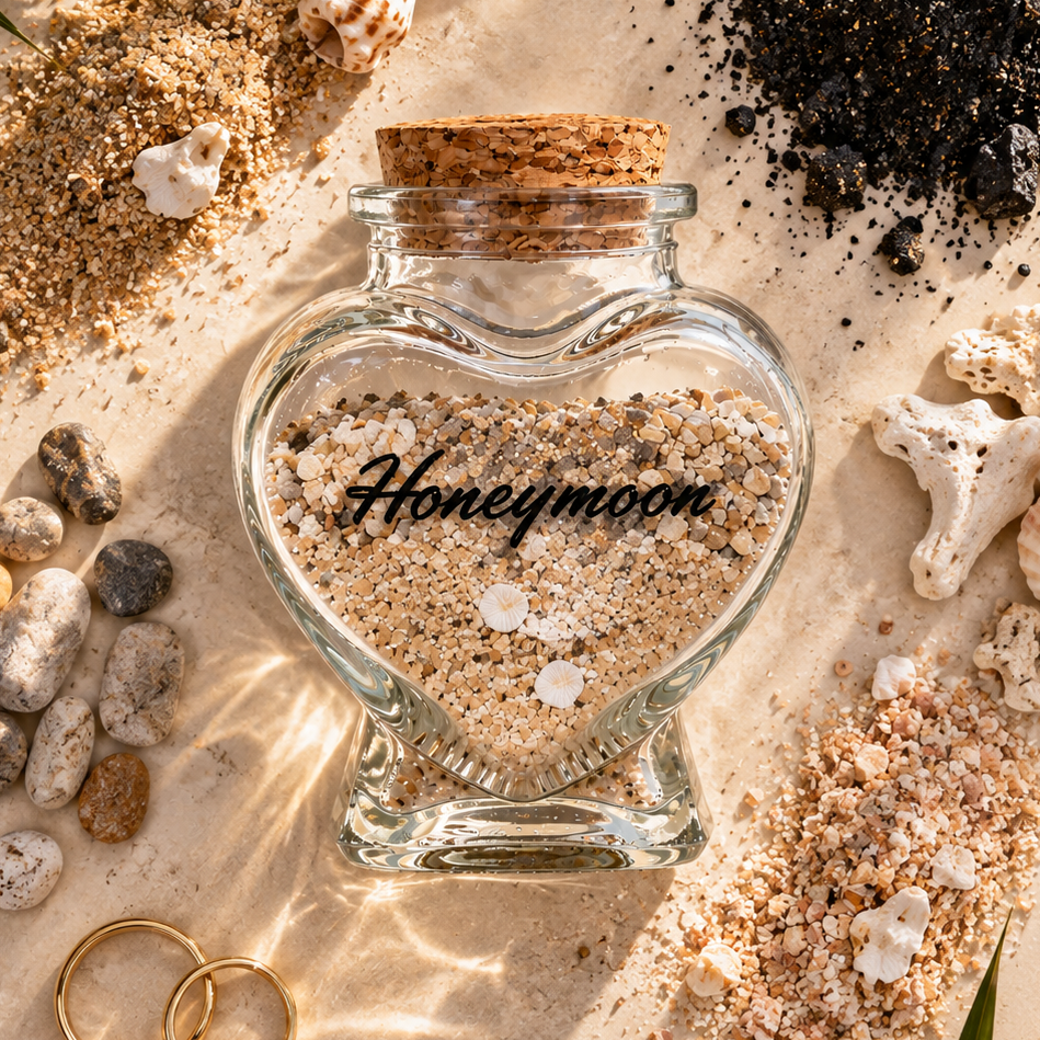 Honeymoon Sand Keepsake Jar