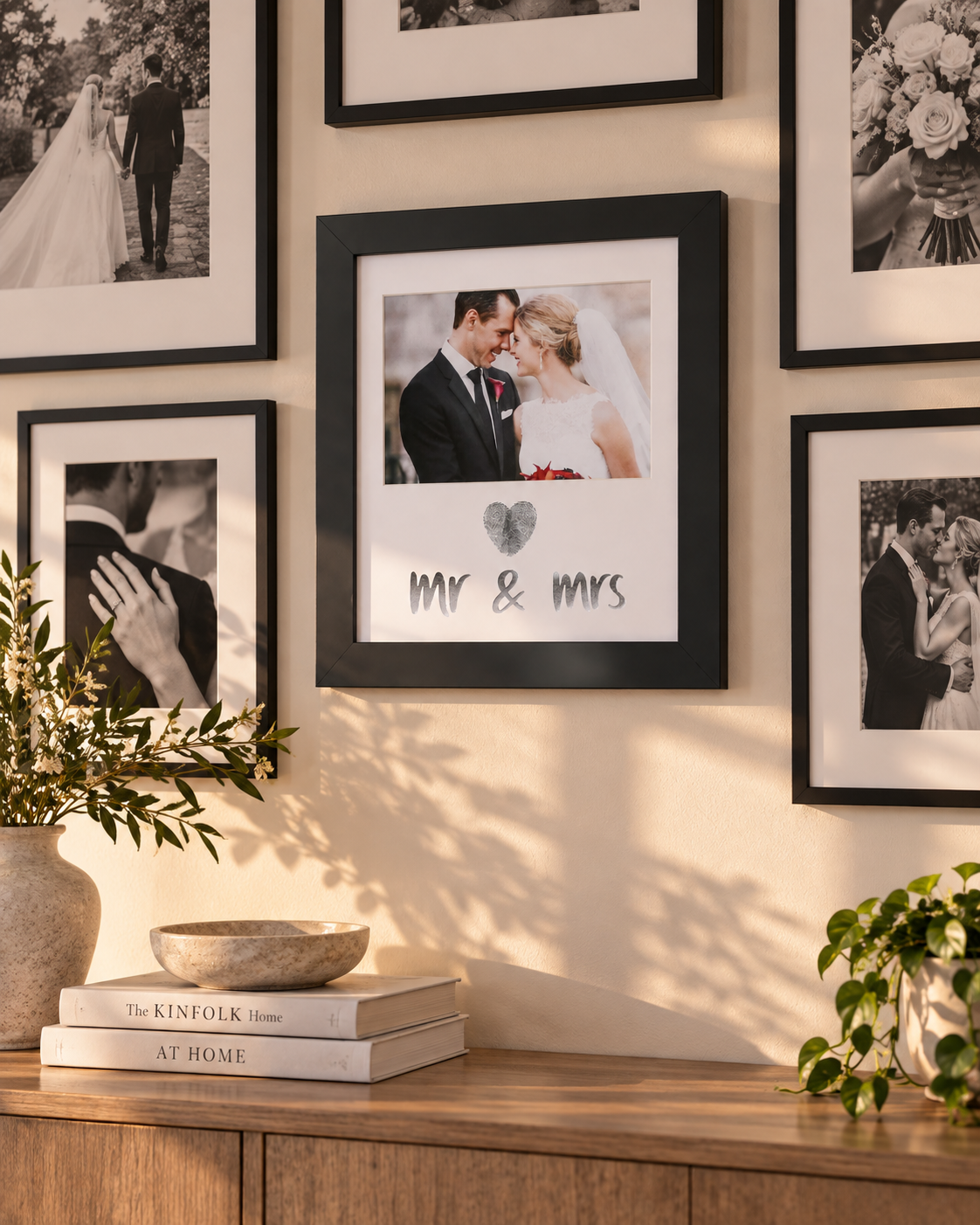 Mr. & Mrs. Thumbprint Keepsake Picture Frame