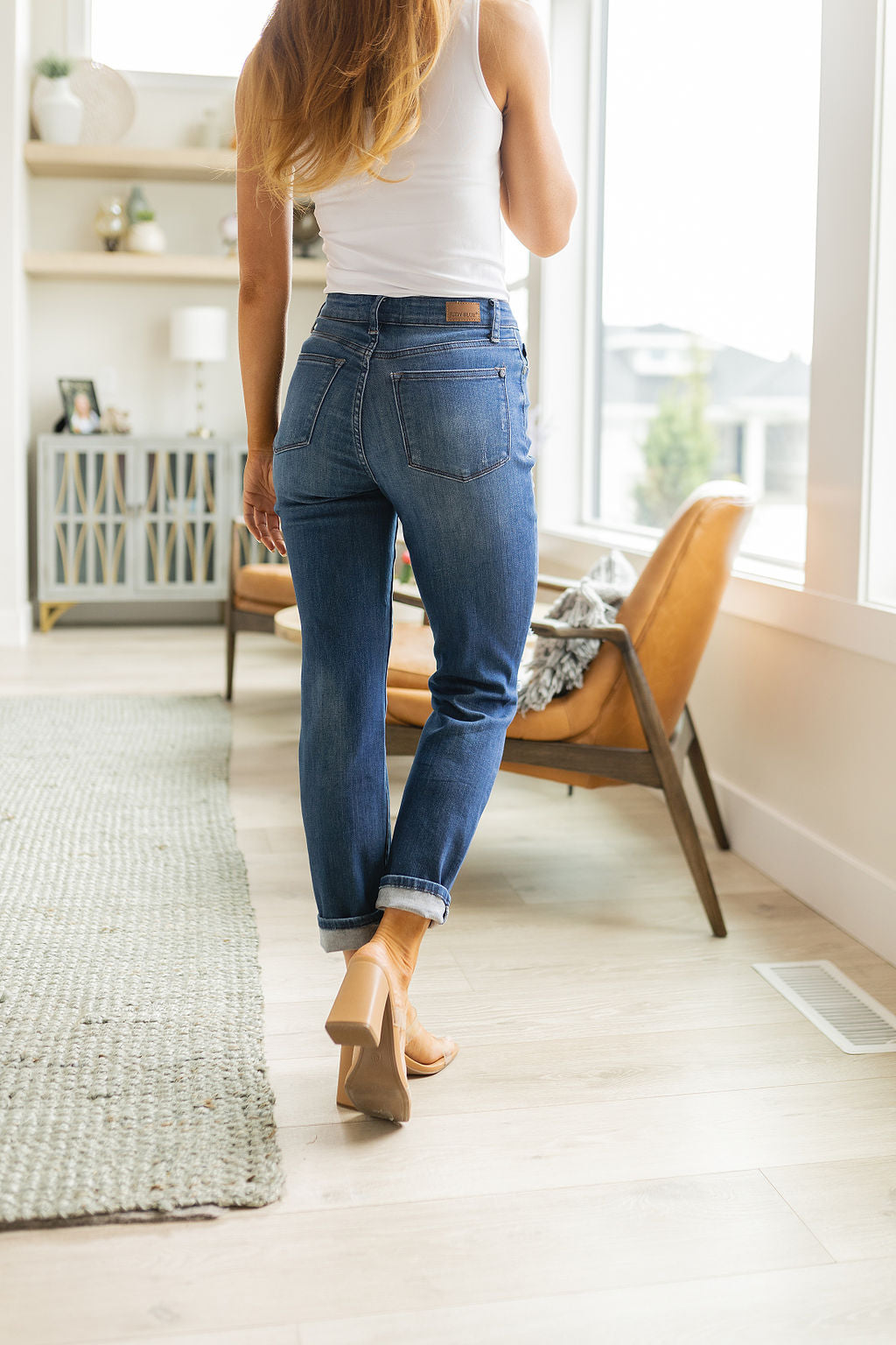 Colt High Rise Button Fly Distressed Judy Blue Boyfriend Jeans