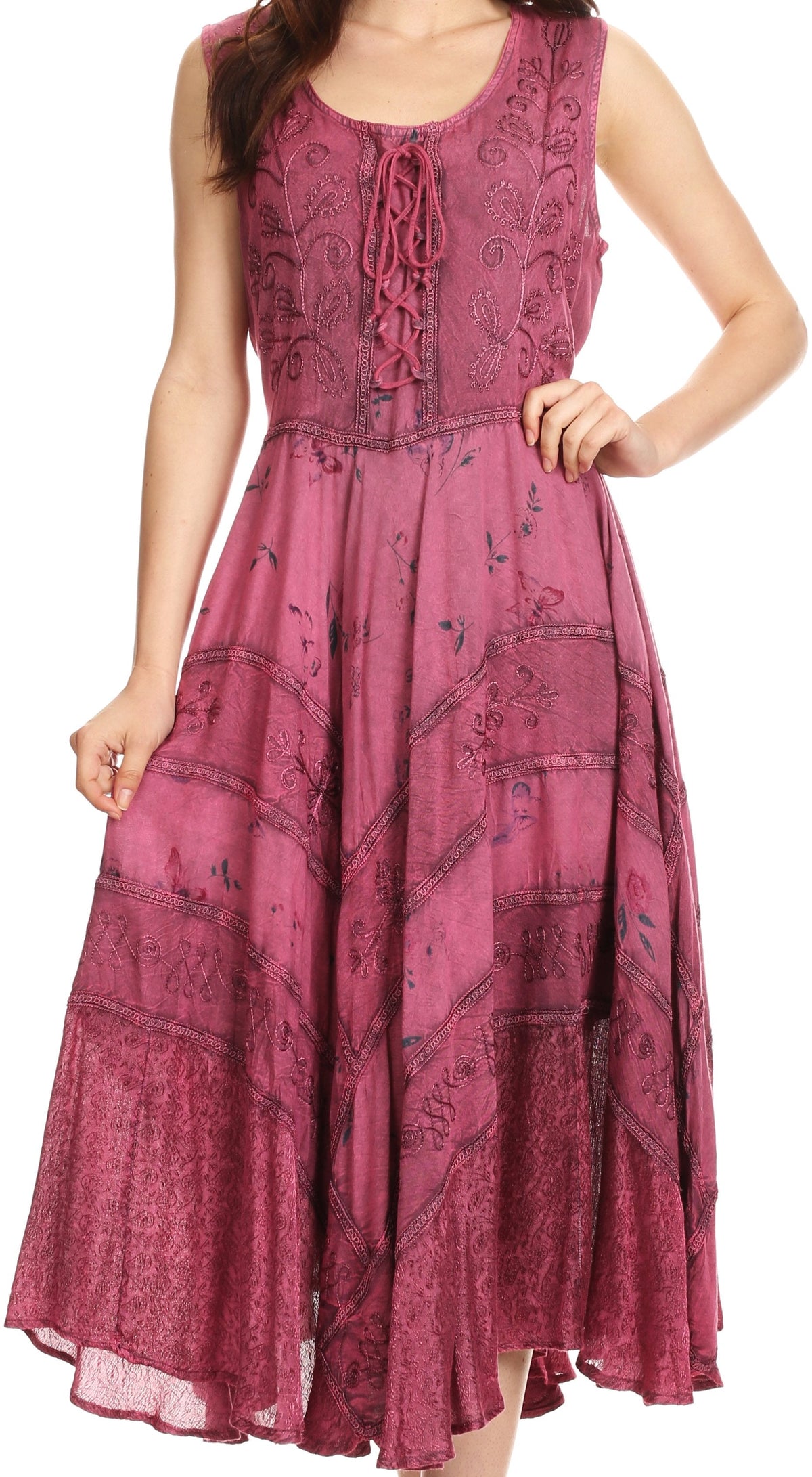 Sakkas Garden Goddess Corset Style Dress