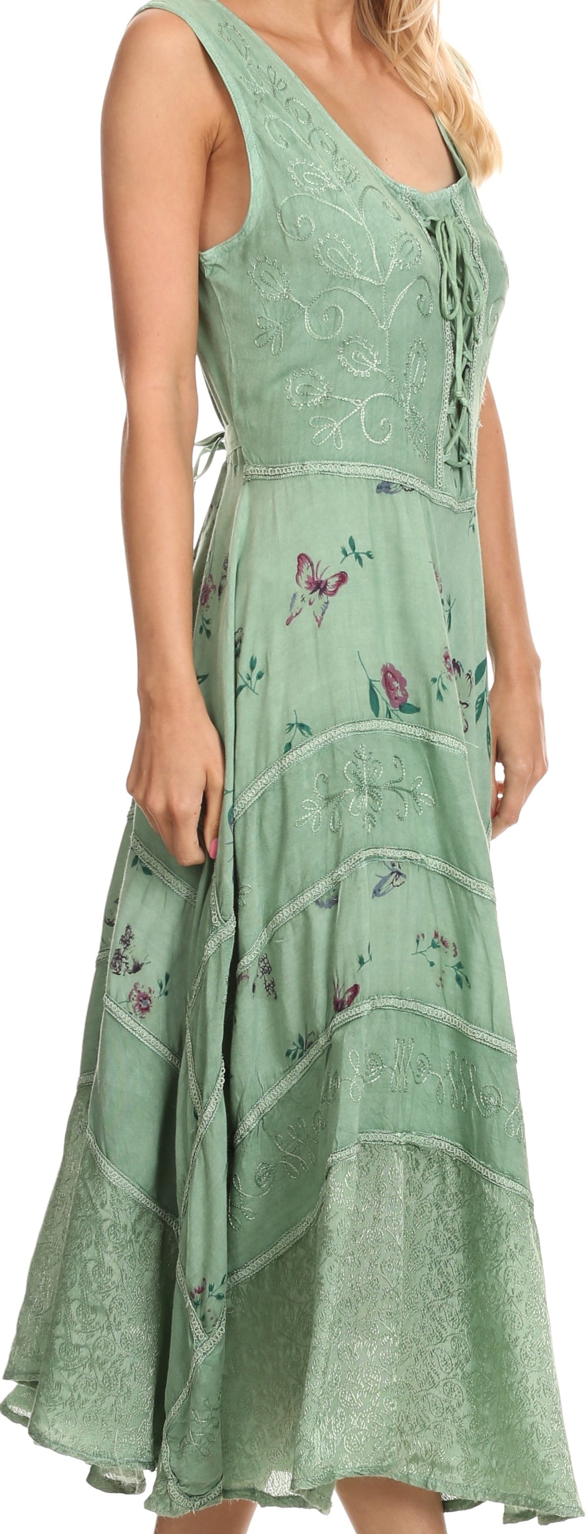 Sakkas Garden Goddess Corset Style Dress