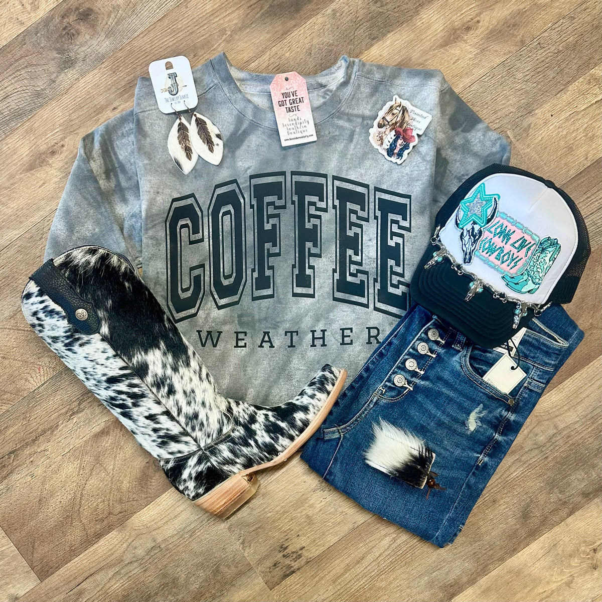 Coffee Weather  | Cozy Western Sweatshirt