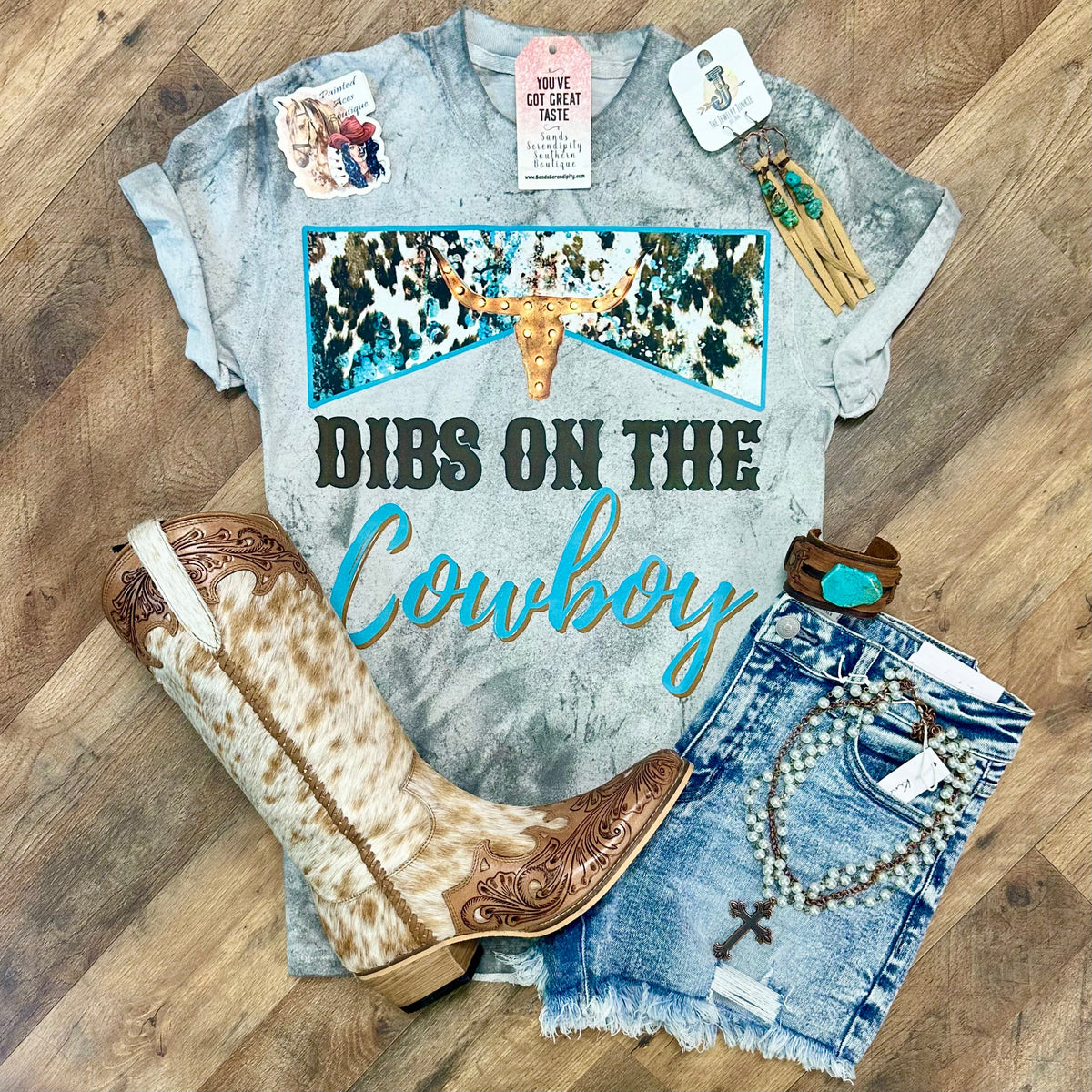 Dibs On The Cowboy Tee | Wild West Graphic T-Shirt