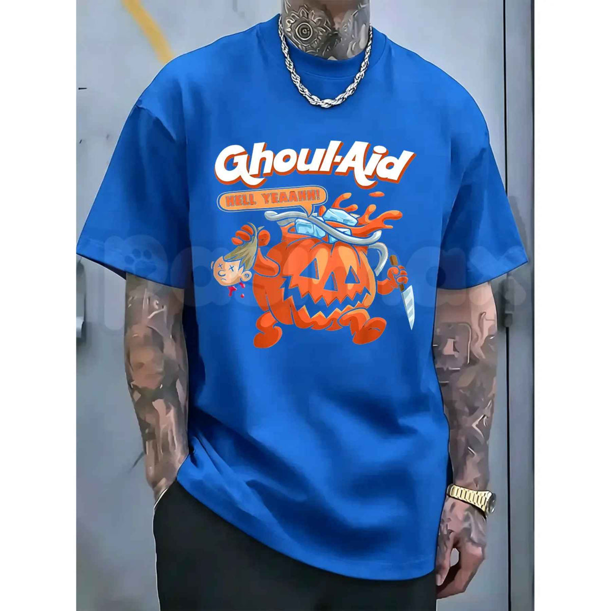 Halloween Ghoul Aid Pumpkin T-Shirt – Retro Spooky Season Unisex Cotton Graphic Tee