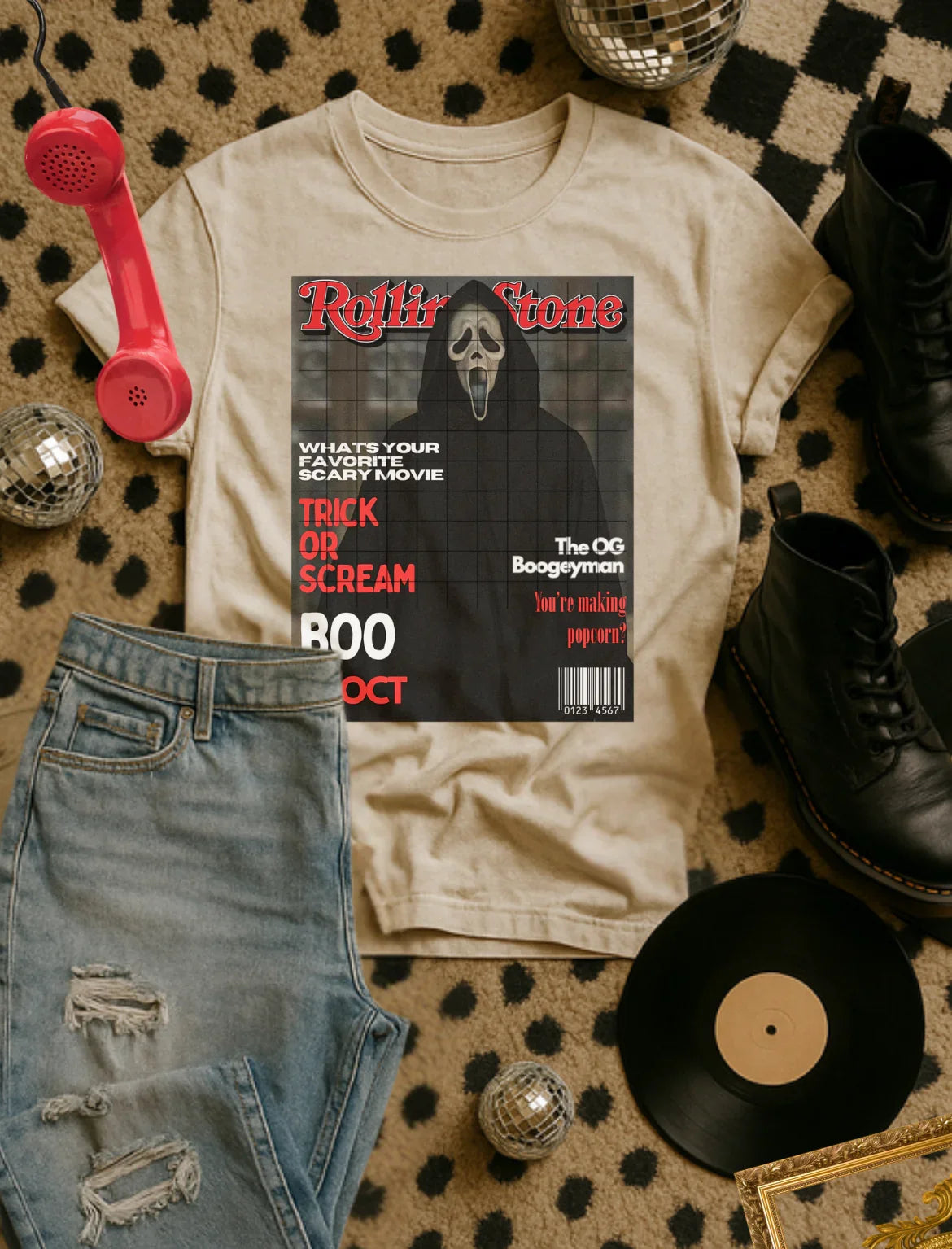 Ghost face mag cover tee or sweatshirt