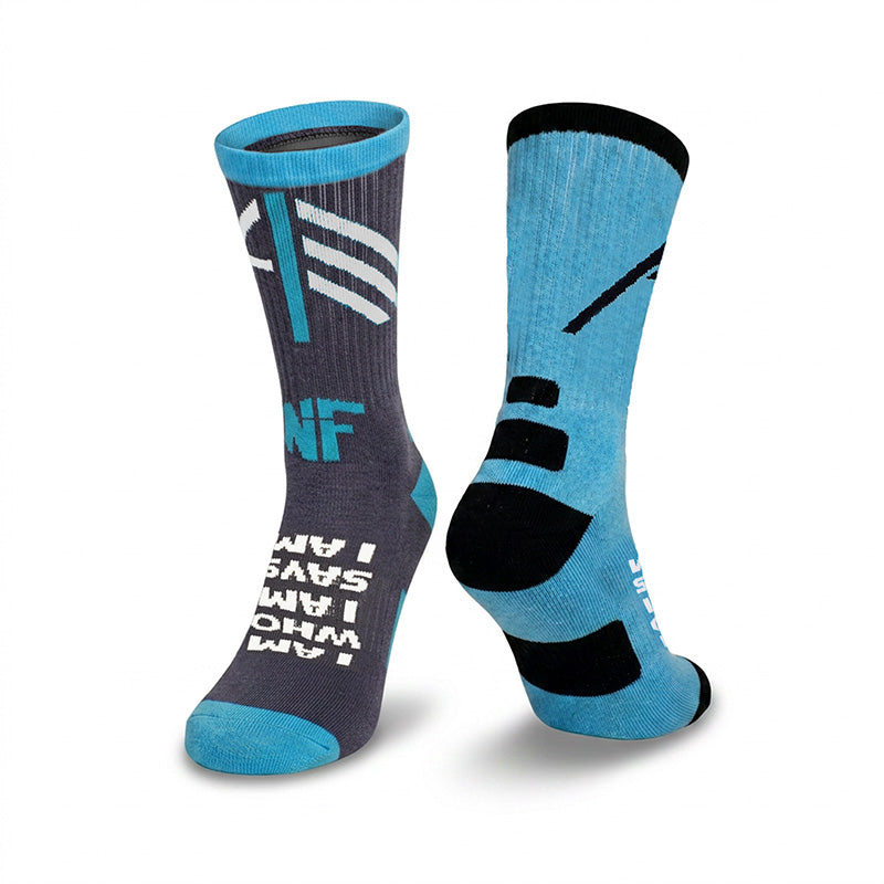 I Am Who I AM (YHWH) Says I Am - Gray Knit Crew Socks