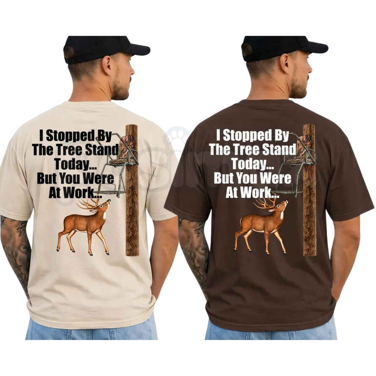 I Stopped By The Tree Stand T-Shirt – Funny Deer Hunting Outdoor Unisex Cotton Tee