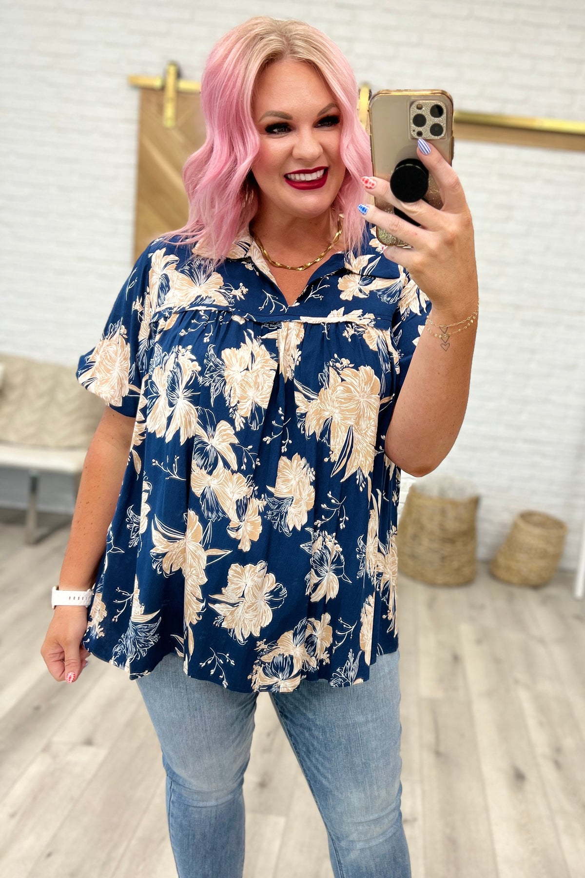 Just Coasting Floral Blouse