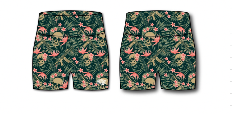 Women's High-Waisted Seamless Front Compression Training Shorts | Aloha AR