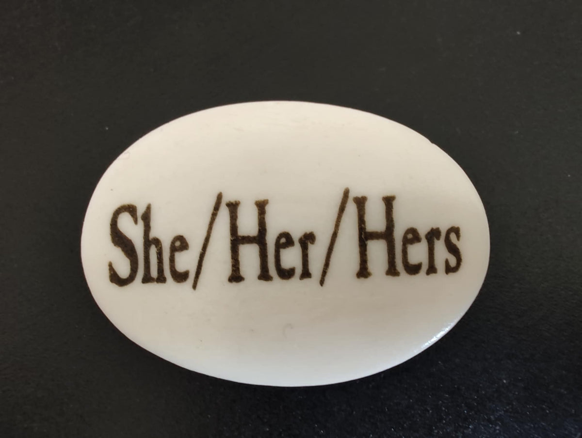 Pronoun Bone Pins