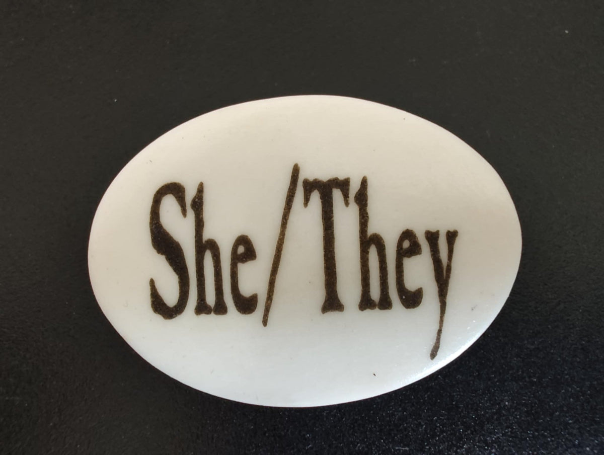 Pronoun Bone Pins