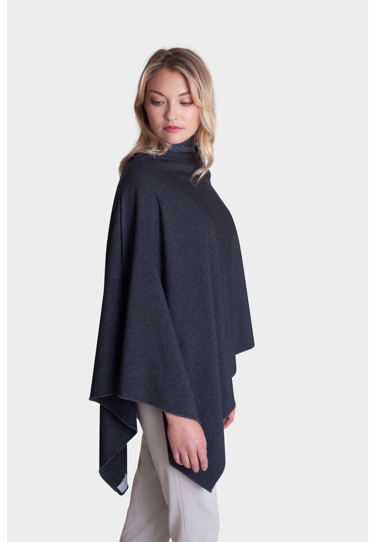 Poncho - Charcoal Gray
