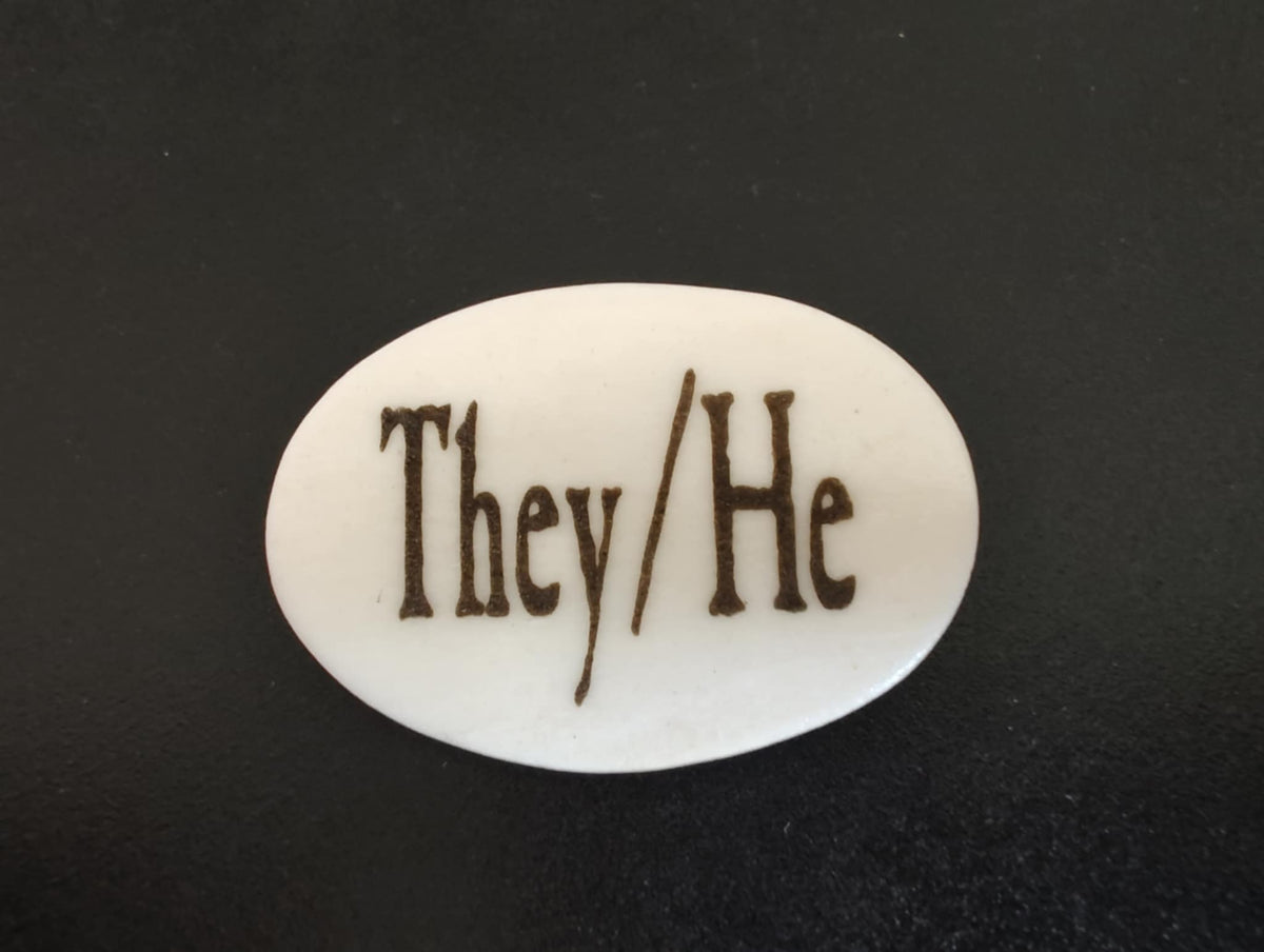 Pronoun Bone Pins