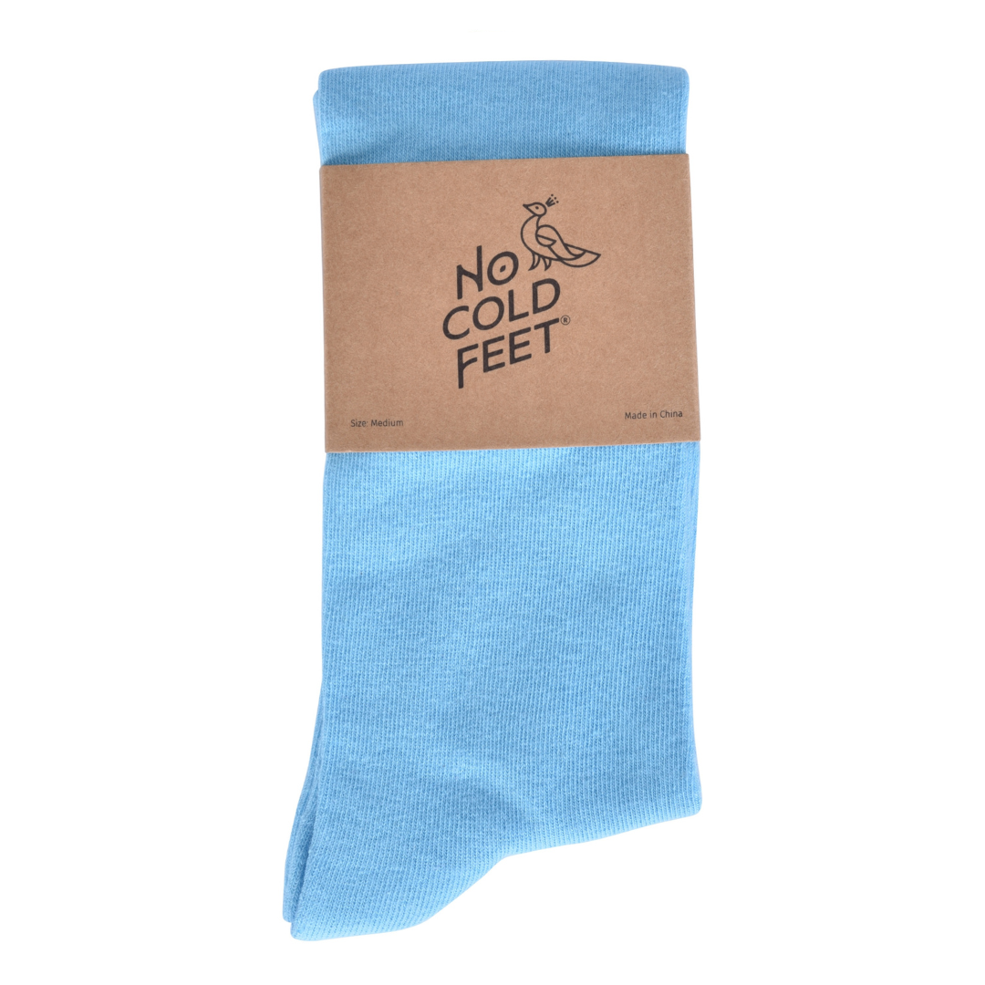 Solid Aquamarine Blue Socks
