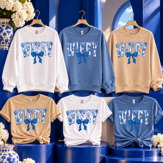 Floral Wifey Tee or Sweatshirt