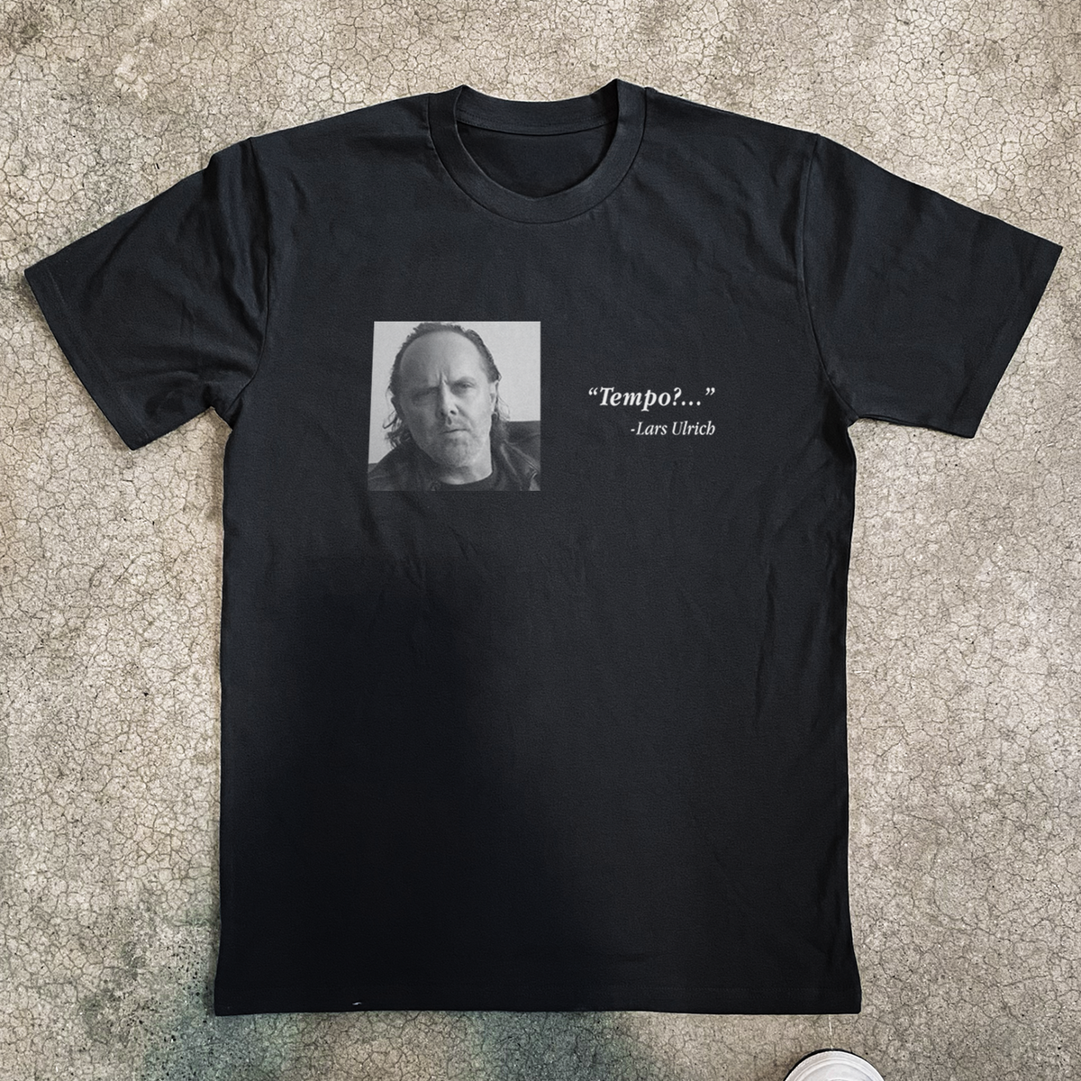 Lars Ulrich 'Tempo?' Classic Black Tee