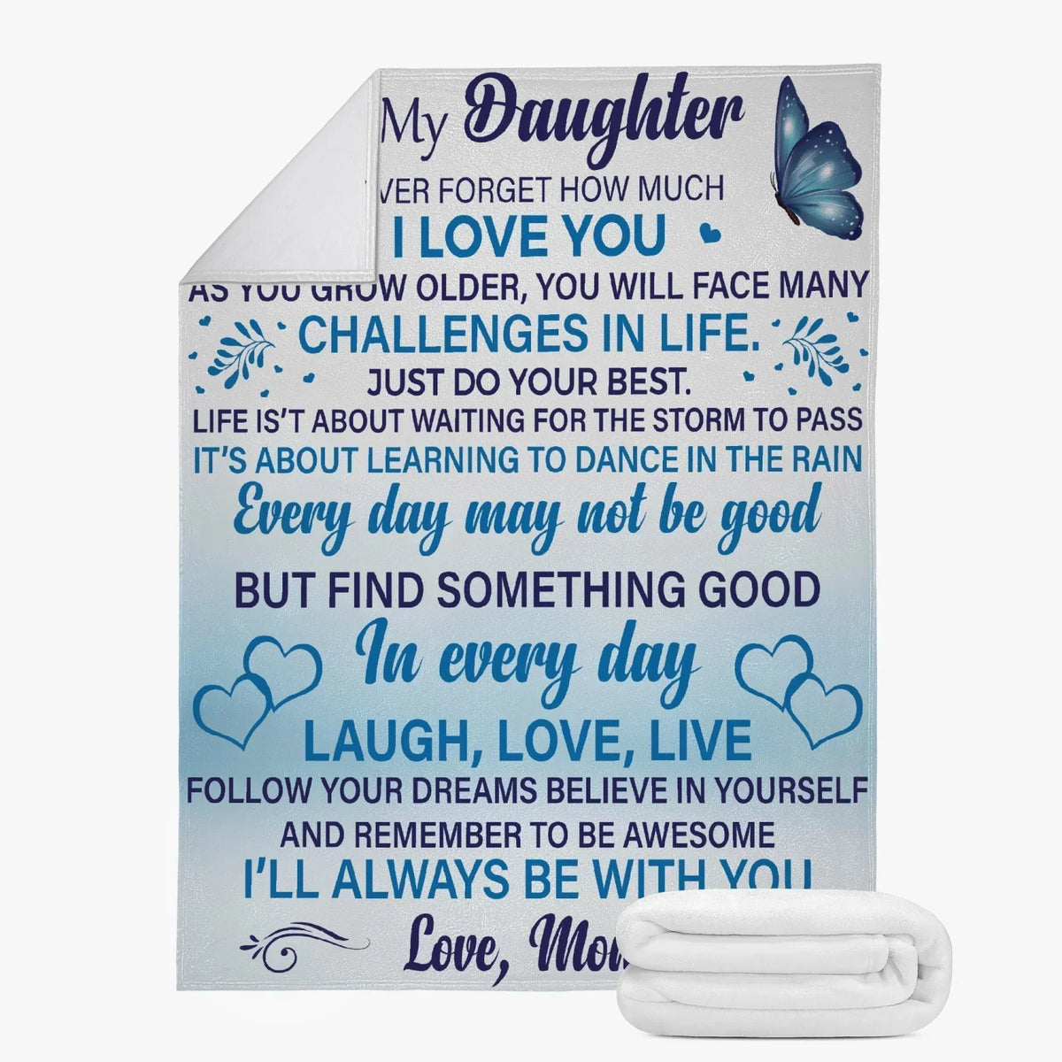Daughter Never Forget Blanket From mom