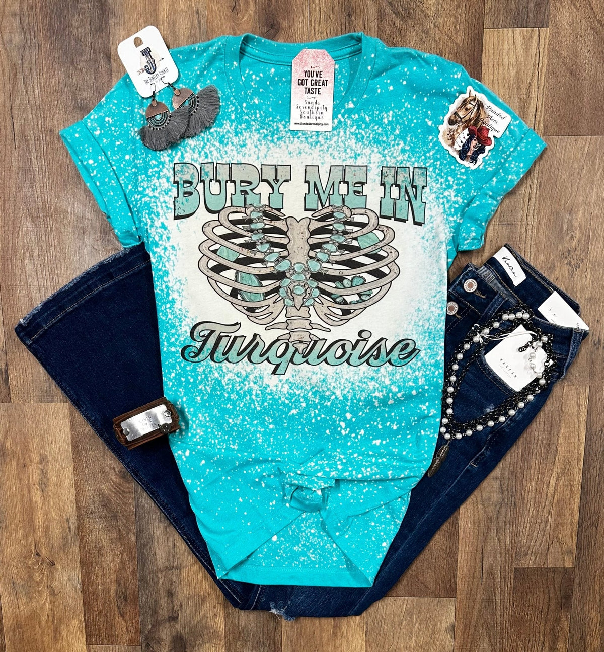 Bury Me In Turquoise Tee | Wild West Graphic T-Shirt
