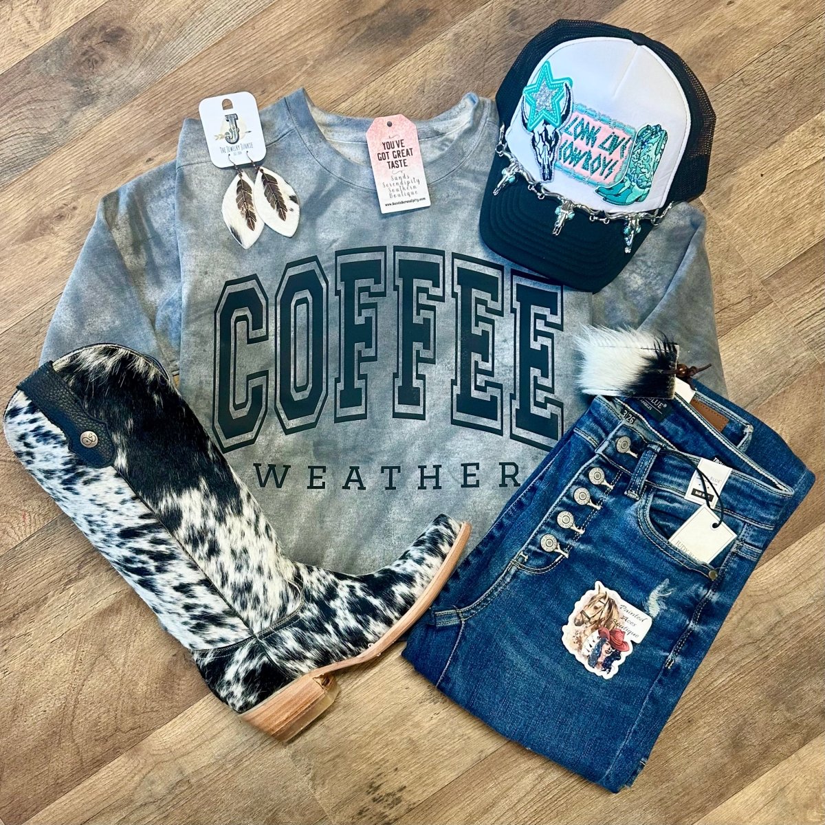 Coffee Weather  | Cozy Western Sweatshirt