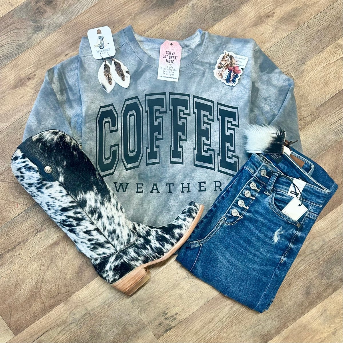 Coffee Weather  | Cozy Western Sweatshirt