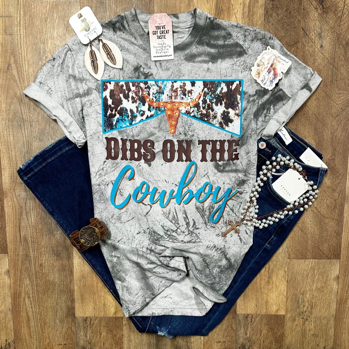 Dibs On The Cowboy Tee | Wild West Graphic T-Shirt