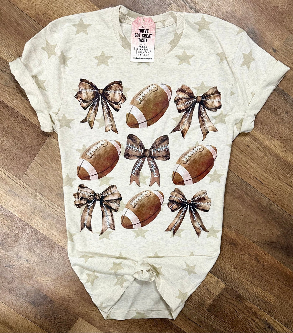 Football & Bows | Fall Vibes Graphic T-Shirt