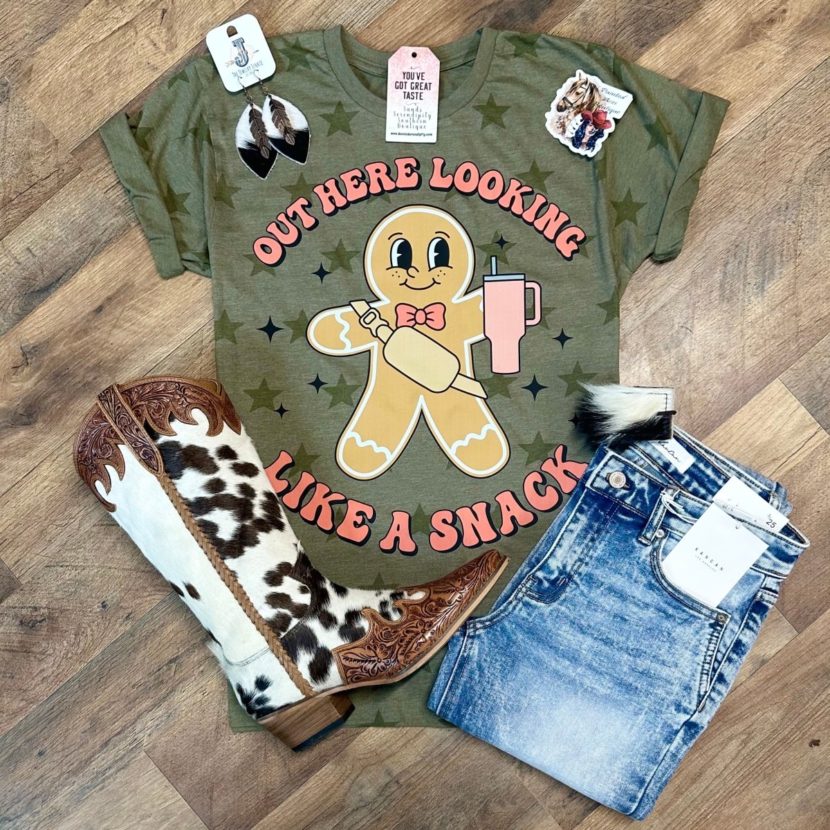 Gingerbread Snack | Western Holiday Tee