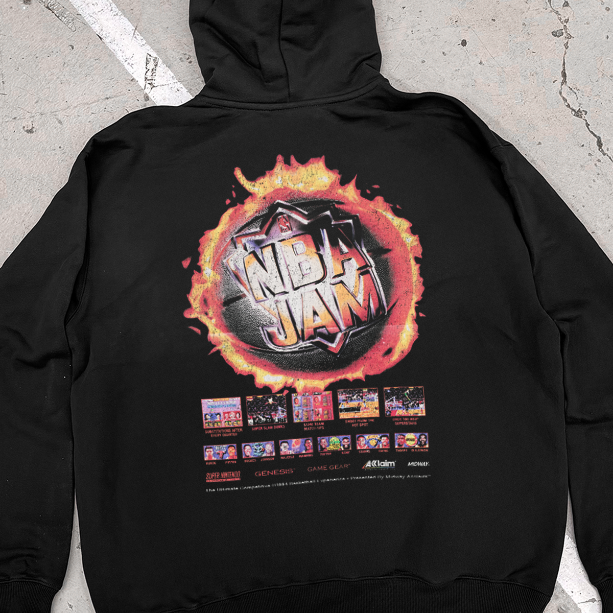 Kick-Ass 'NB4 Jam' 1994 Fireball Black Hoodie