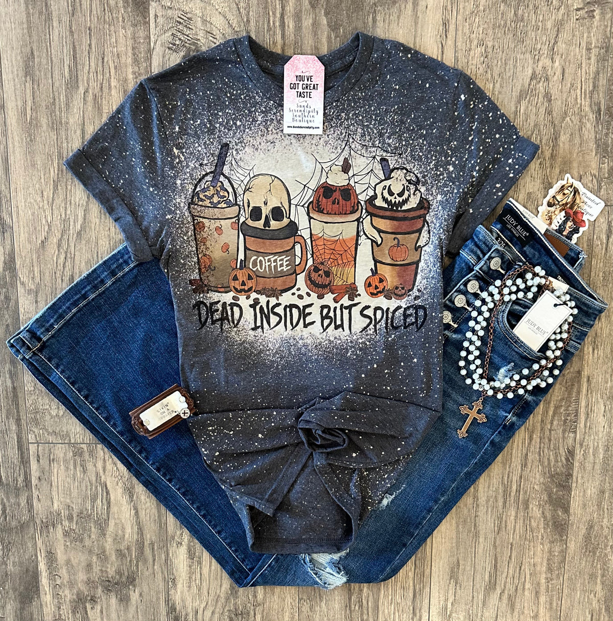 Dead Inside But Spiced | Fall Vibes Graphic T-Shirt