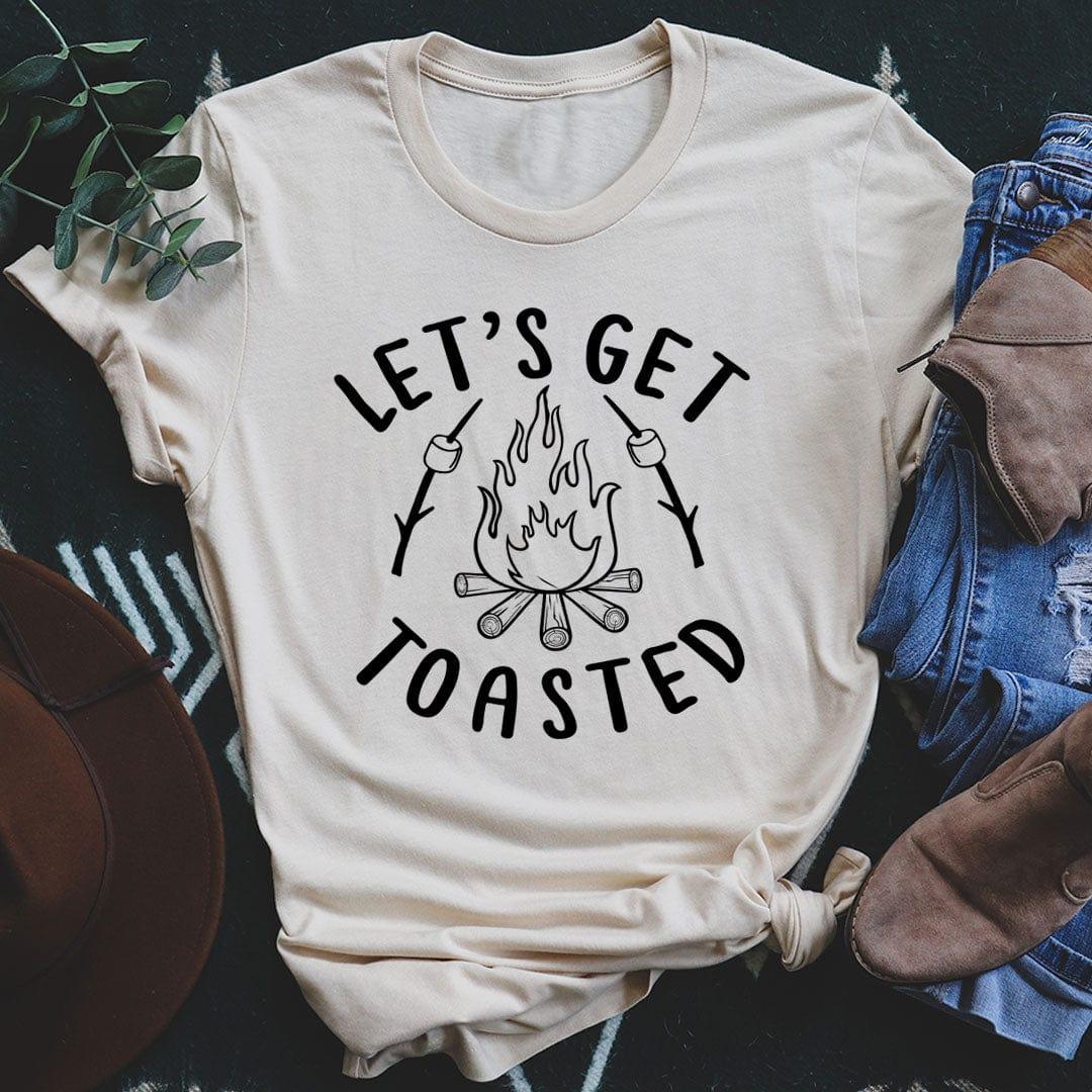 \"Let's Get Toasted\" – Bonfire Camping Graphic T-Shirt