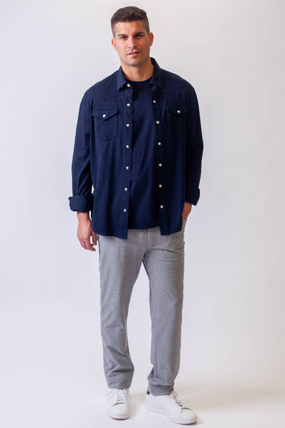 Buki’s Western Tech Shirt 2-Pack - Navy/White