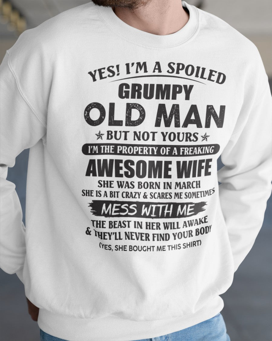 Awesome wife March - Perfect gift for your husband from wife - NGHL03 (SKU96-68-03)