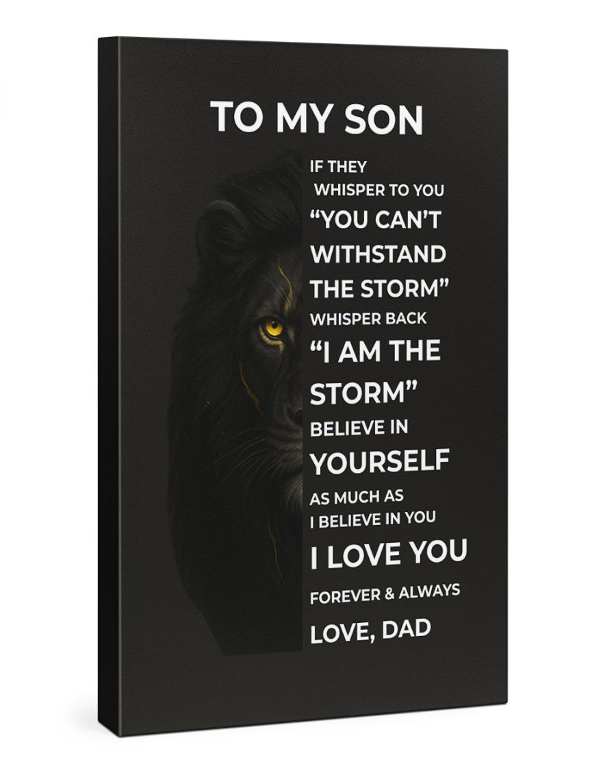 TO MY SON FROM DAD CANVAS