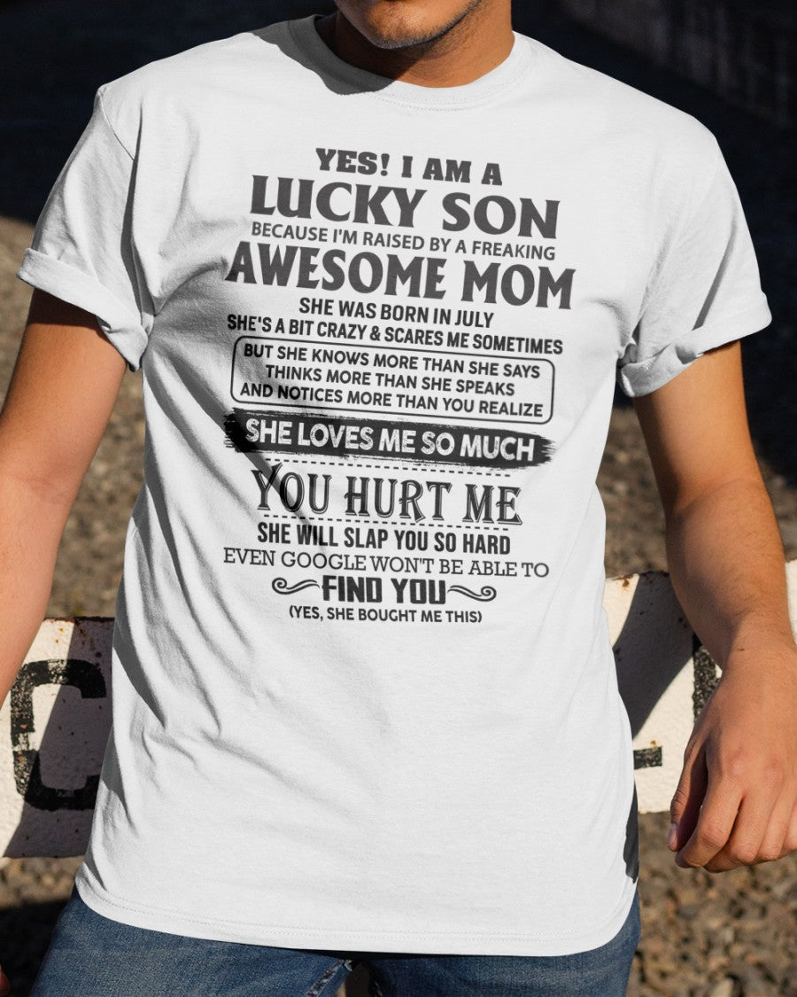July - Yes! I'm A Lucky Son - Perfect gift for your son (SKU-LKW-07)