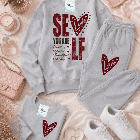 Self Love Sweatshirt or Joggers - Quirk & Co.